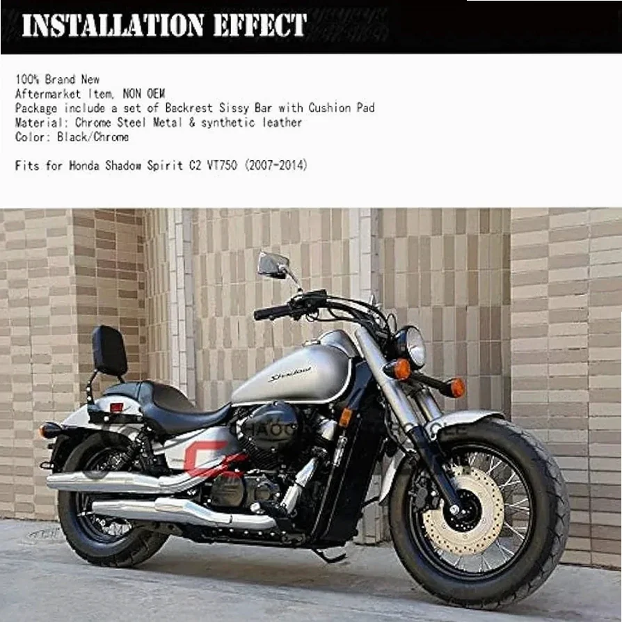 Спинка сисси-бар для Honda Shadow и Steed — фото 3
