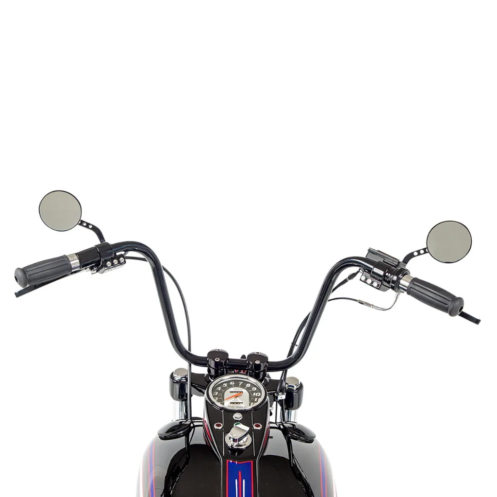 Круглые черные зеркала заднего вида — фото 3