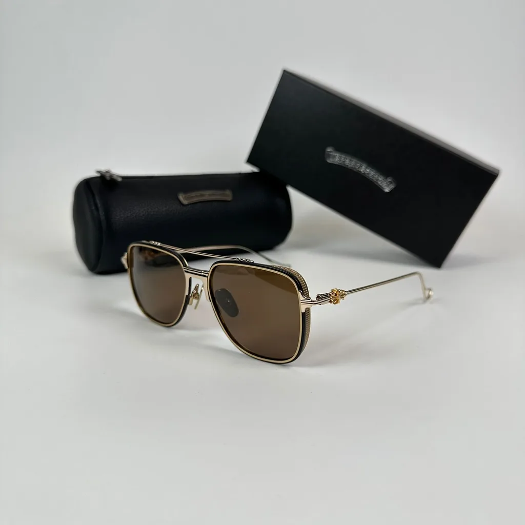 Хромированные очки для мотоциклиста — фото 2