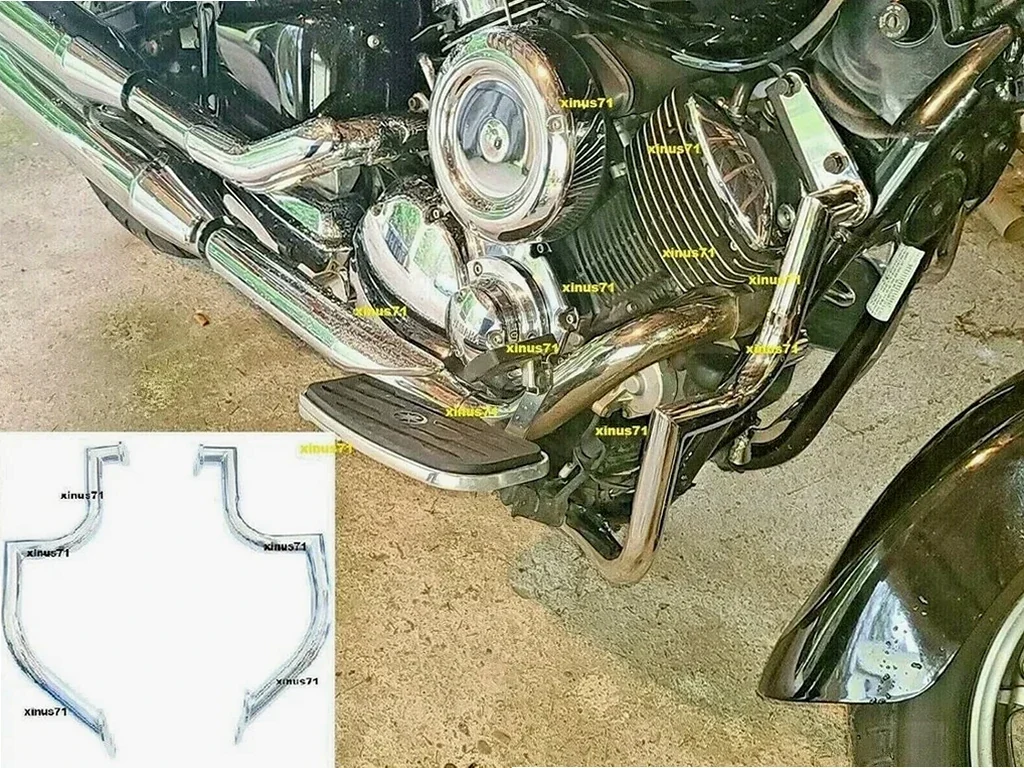 Задние дуги безопасности для Yamaha Drag Star 1100 — детальный ракурс