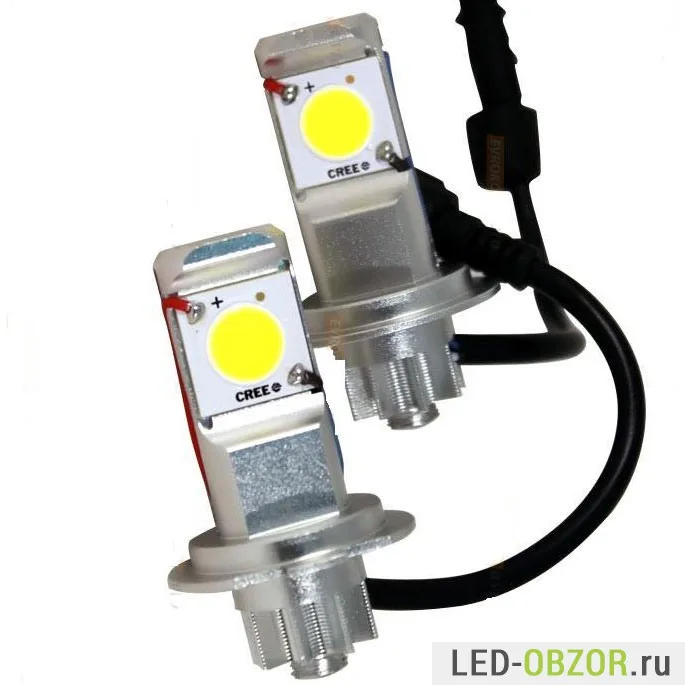 Светодиодная лампа H4 на 1800 люмен — детальный ракурс