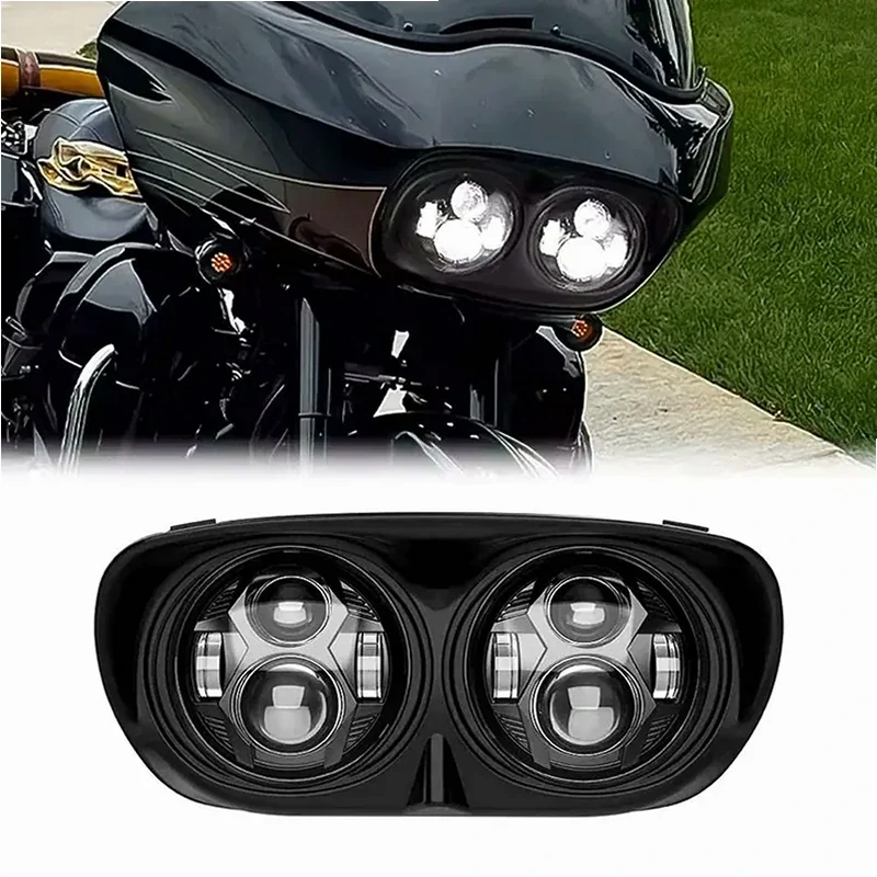Дополнительные фары LED для Harley-Davidson — детальный ракурс
