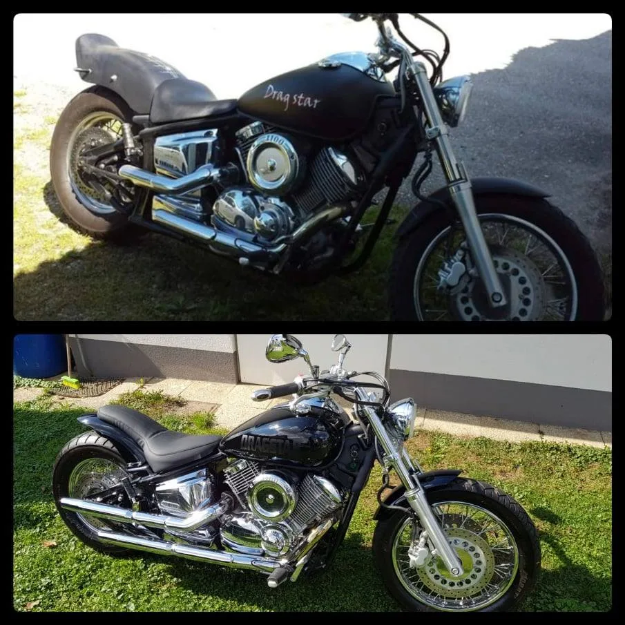 Хромированные накладки пультов для Yamaha Drag Star 1100 — основное фото