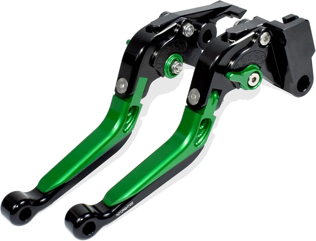 Рычаги сцепления и тормоза Kawasaki с гравировкой череп — фото 1