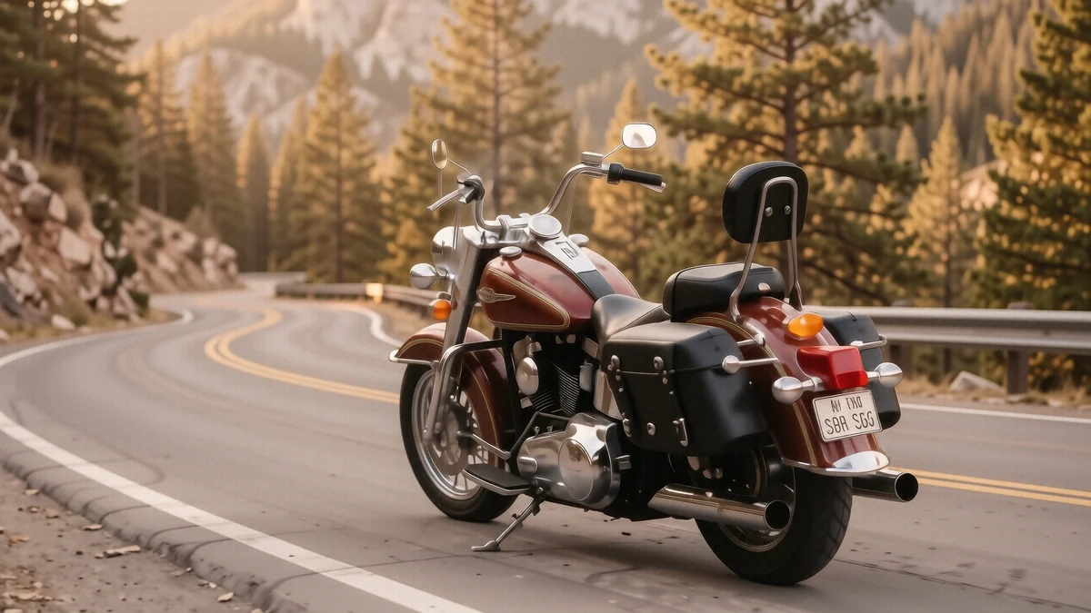Новые модели Harley-Davidson 2025 года на шоссе во время заката