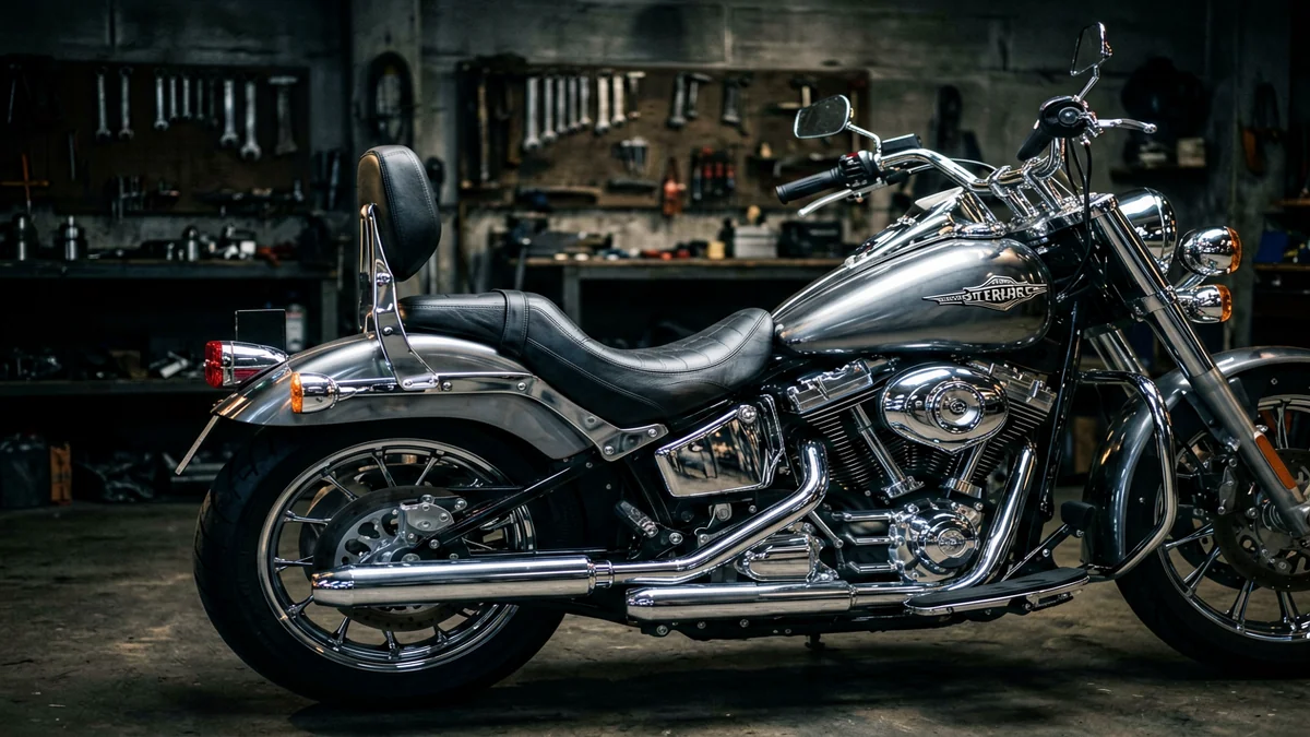 Хромированная спинка пассажира на черном чоппере Yamaha Drag Star