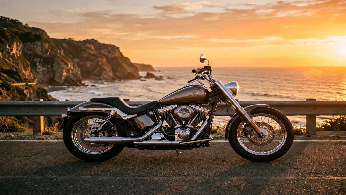 Ряд мотоциклов Yamaha Drag Star и V-Max на фоне гаража